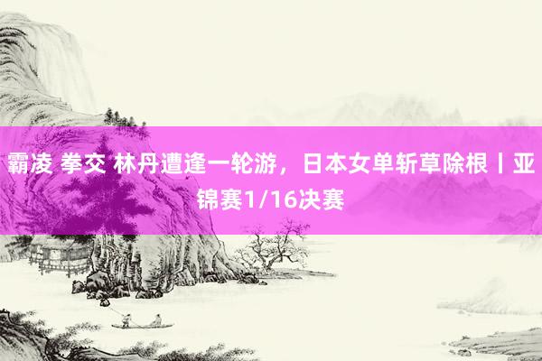 霸凌 拳交 林丹遭逢一轮游，日本女单斩草除根丨亚锦赛1/16决赛