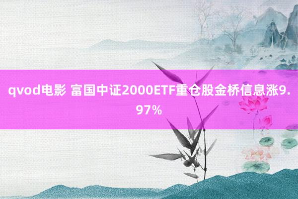 qvod电影 富国中证2000ETF重仓股金桥信息涨9.97%